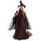 Victorian Style Witch with Broom Halloween Figure - 18"
